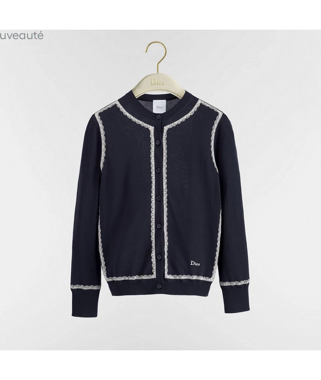 CHRISTIAN DIOR Темно-синий джемпер / свитер, фото 3