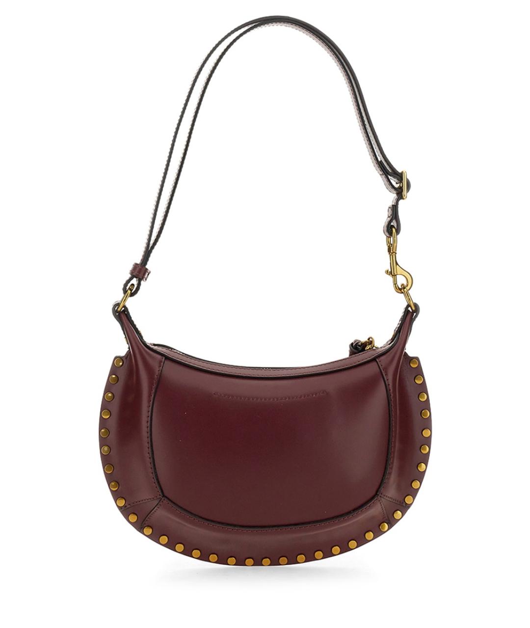 ISABEL MARANT Бордовая кожаная сумка через плечо, фото 2