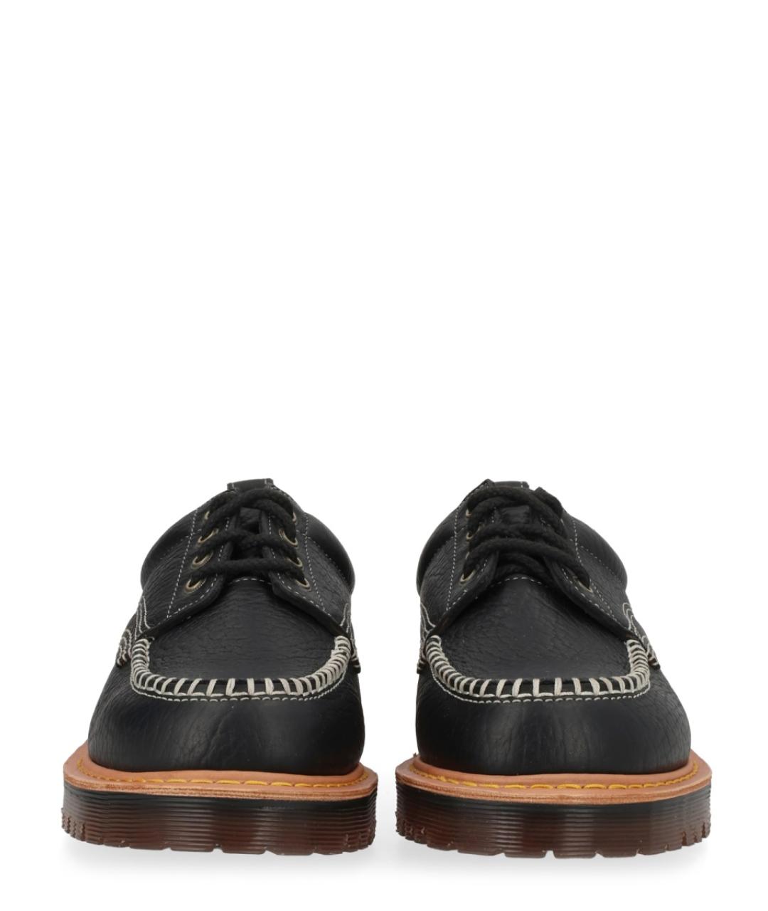 DR. MARTENS Черные кожаные низкие ботинки, фото 2