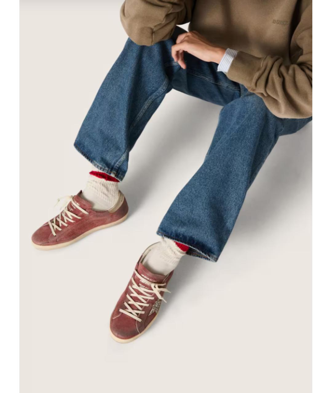 GOLDEN GOOSE DELUXE BRAND Красные кожаные кеды, фото 5