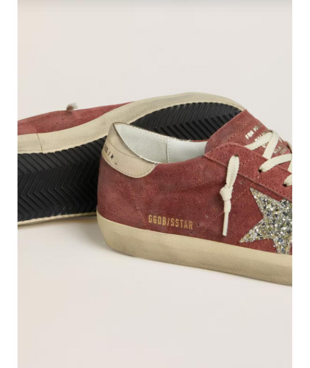 GOLDEN GOOSE DELUXE BRAND Красные кожаные кеды, фото 3