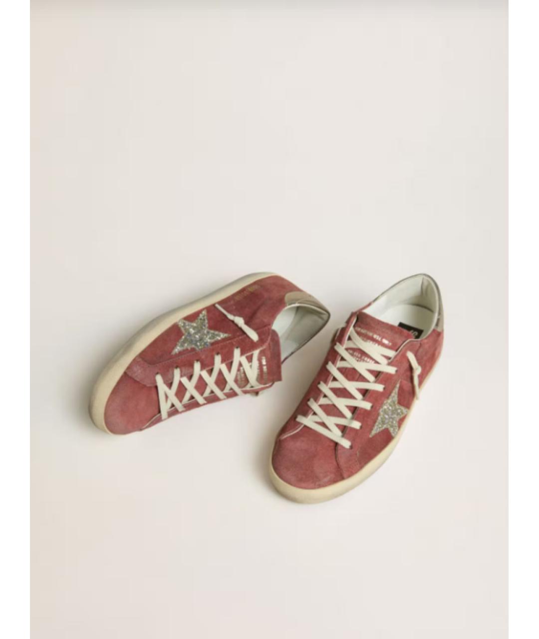 GOLDEN GOOSE DELUXE BRAND Красные кожаные кеды, фото 2