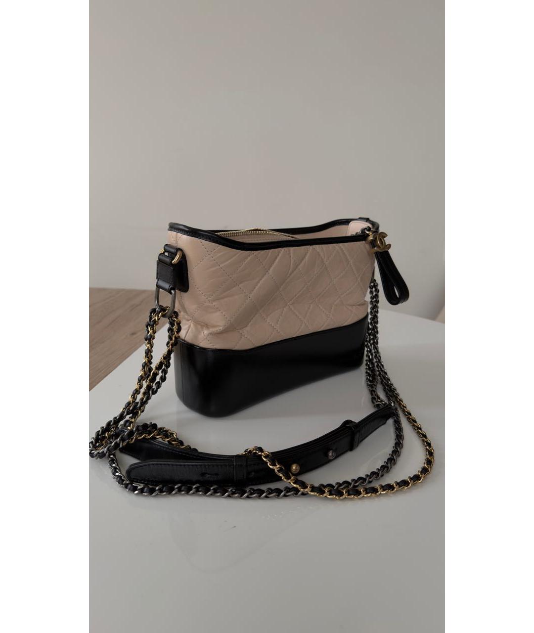 CHANEL Бежевая кожаная сумка через плечо, фото 2