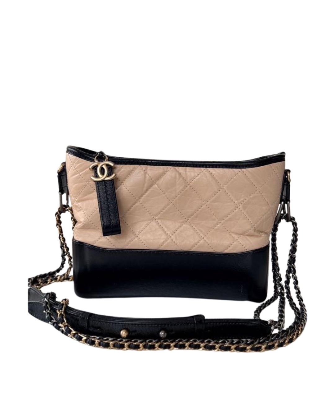 CHANEL Бежевая кожаная сумка через плечо, фото 1