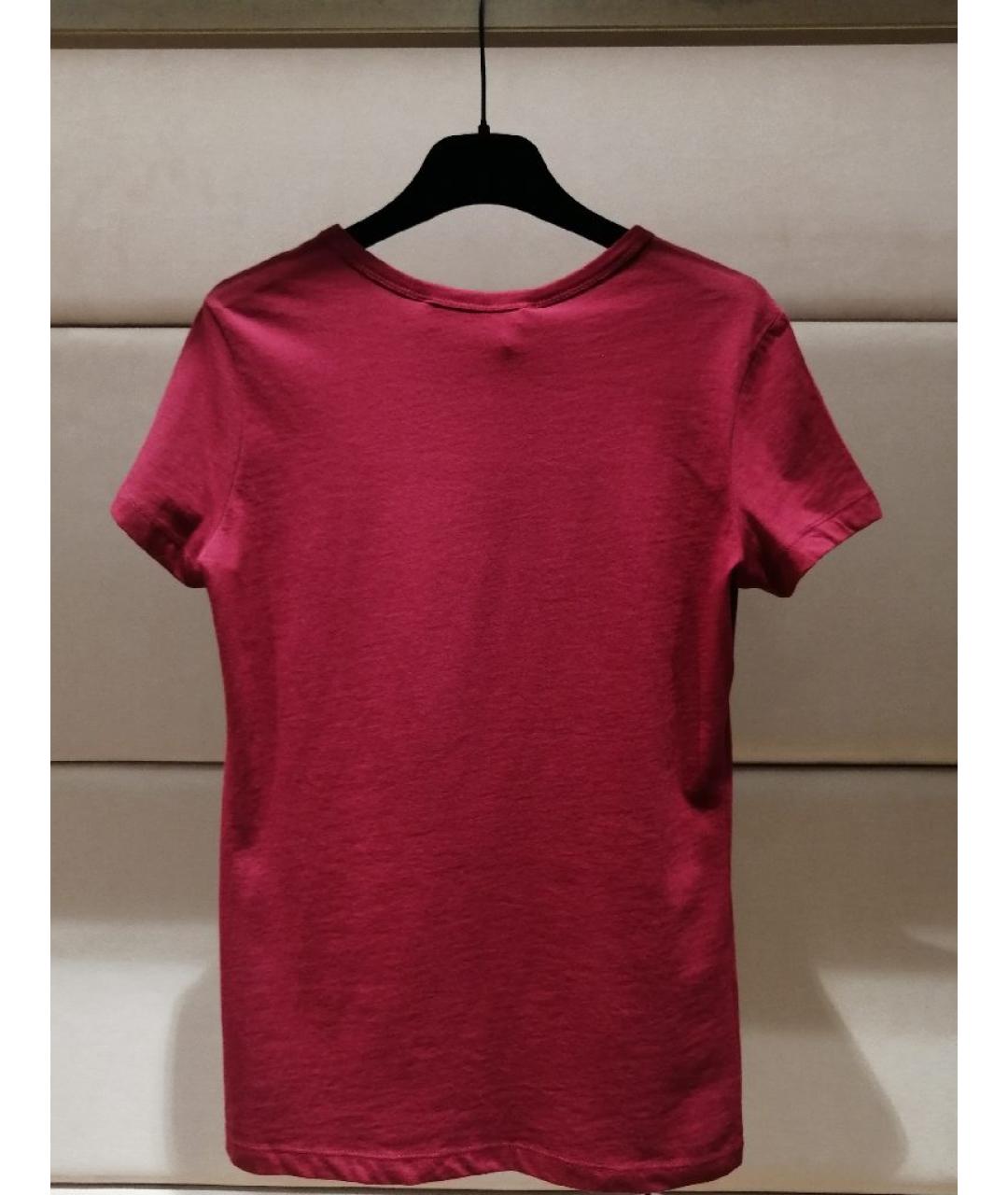 LOVE MOSCHINO Бордовая футболка, фото 2