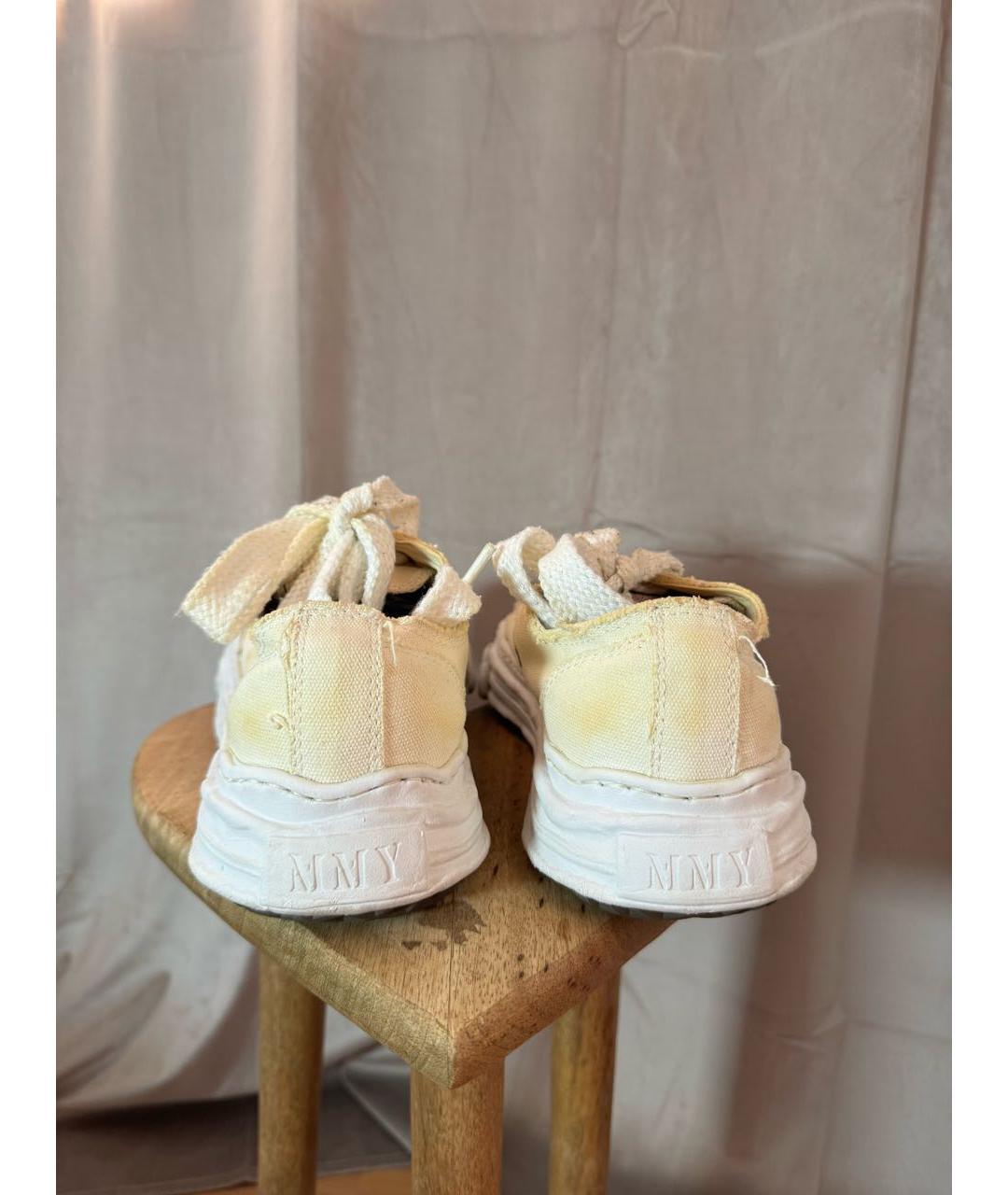 MAISON MIHARA YASUHIRO Бежевые низкие кроссовки / кеды, фото 3