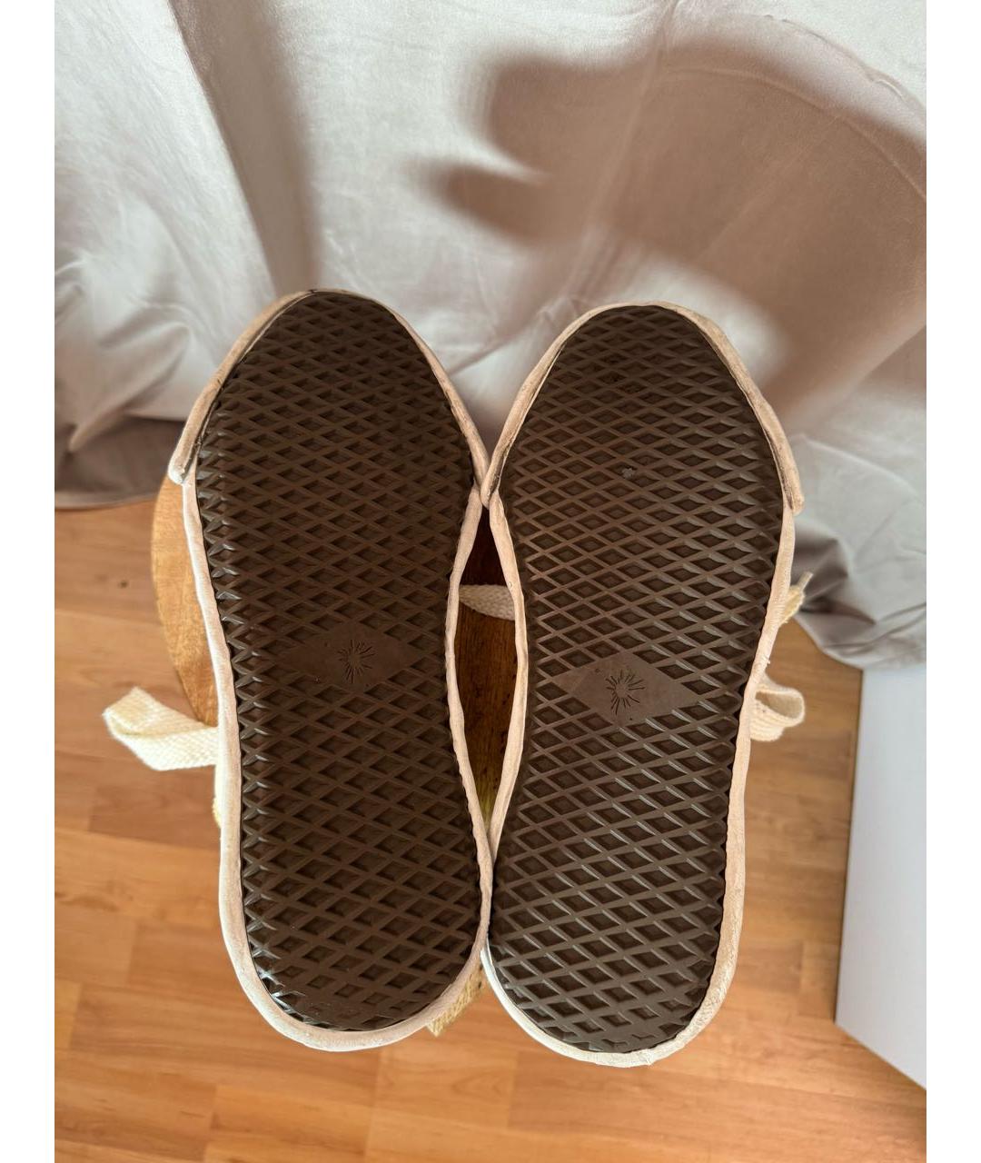 MAISON MIHARA YASUHIRO Бежевые низкие кроссовки / кеды, фото 4