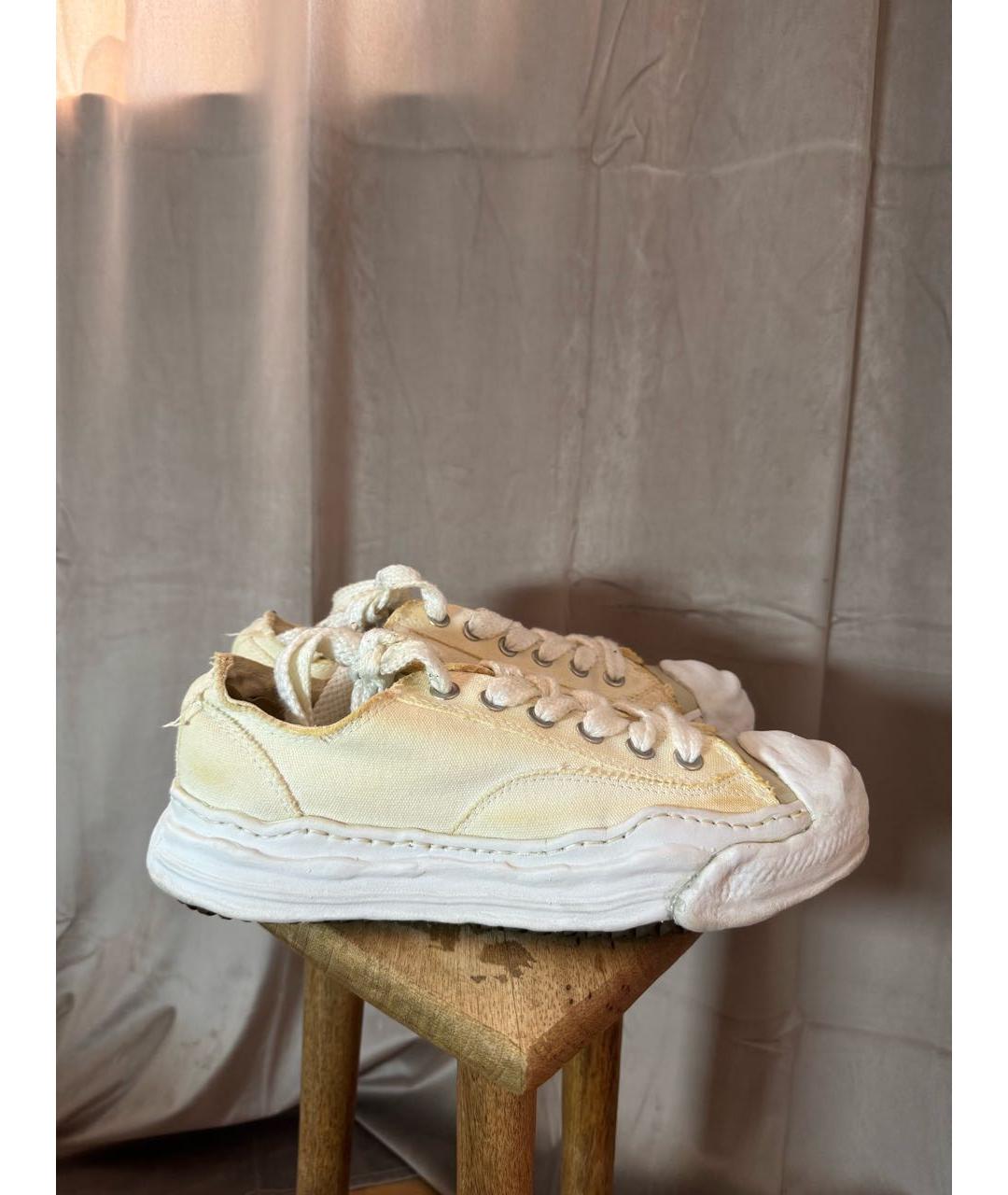 MAISON MIHARA YASUHIRO Бежевые низкие кроссовки / кеды, фото 6