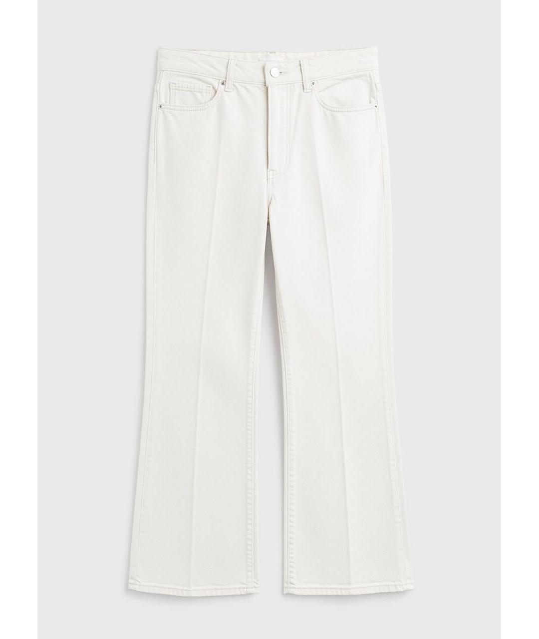 TOTEME Белые хлопковые прямые джинсы, фото 8