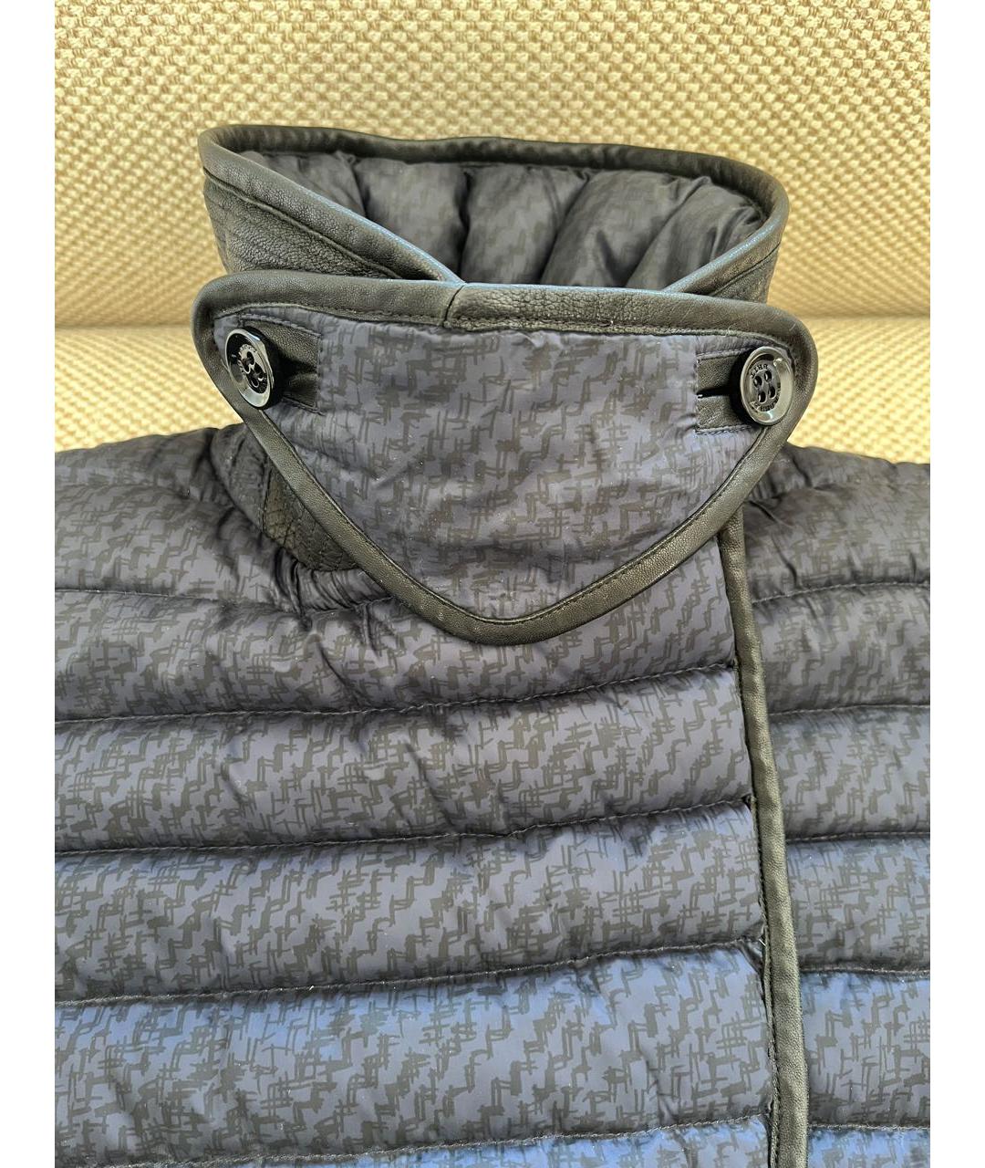 BURBERRY Темно-синяя полиэстеровая куртка, фото 3