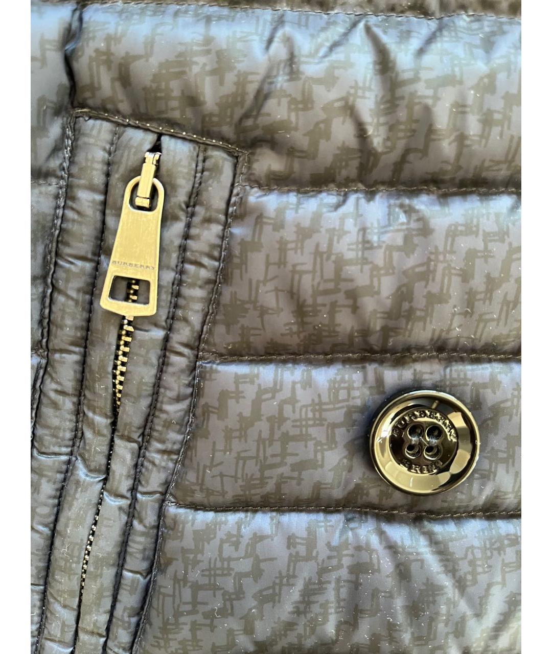 BURBERRY Темно-синяя полиэстеровая куртка, фото 4