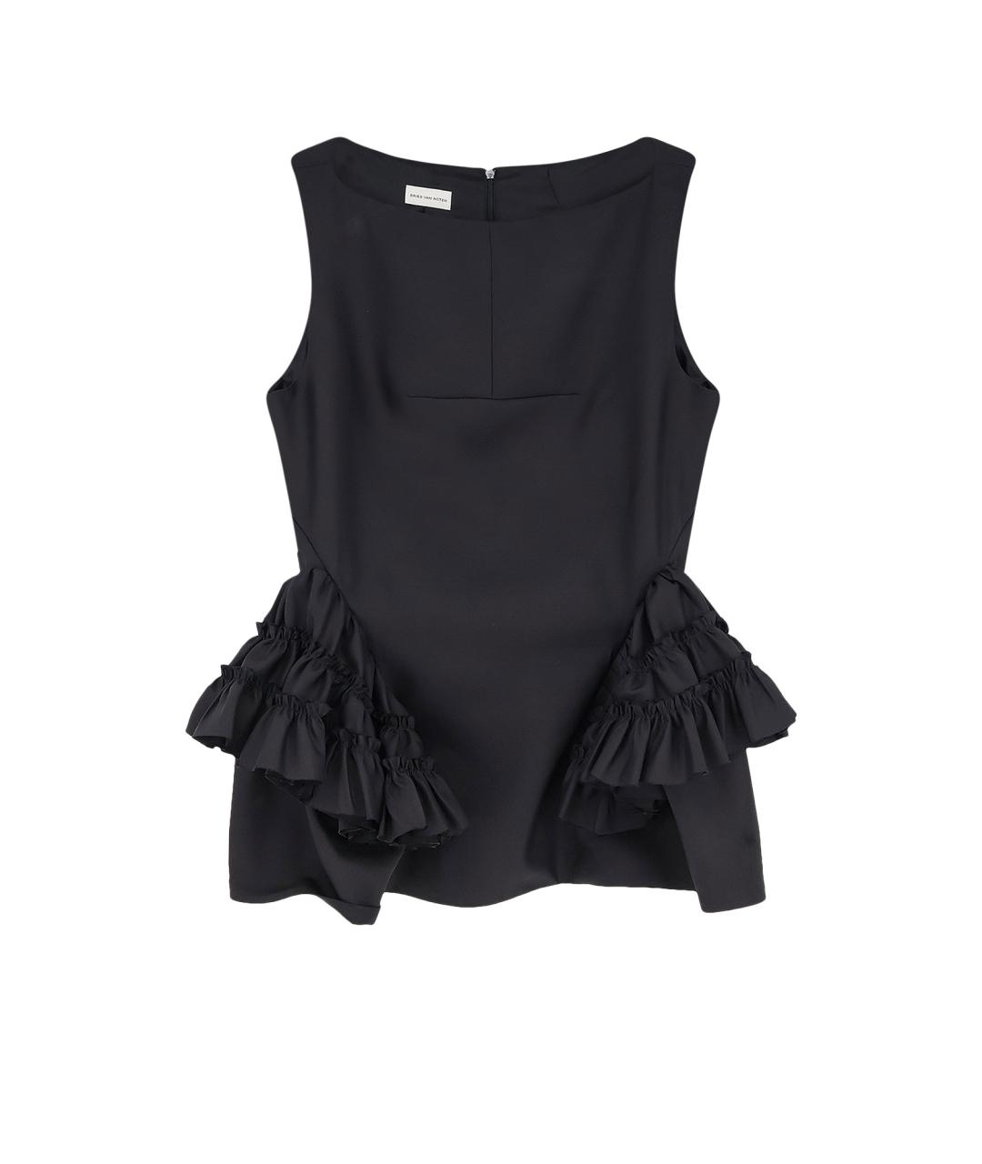 DRIES VAN NOTEN Черная шерстяная блузы, фото 1