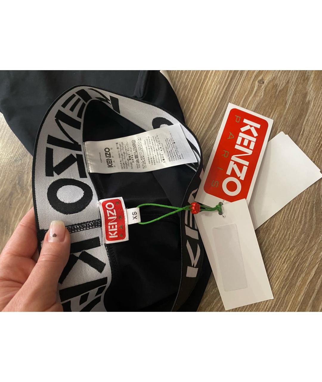 KENZO Черные полиамидовые леггинсы и велосипедки, фото 7