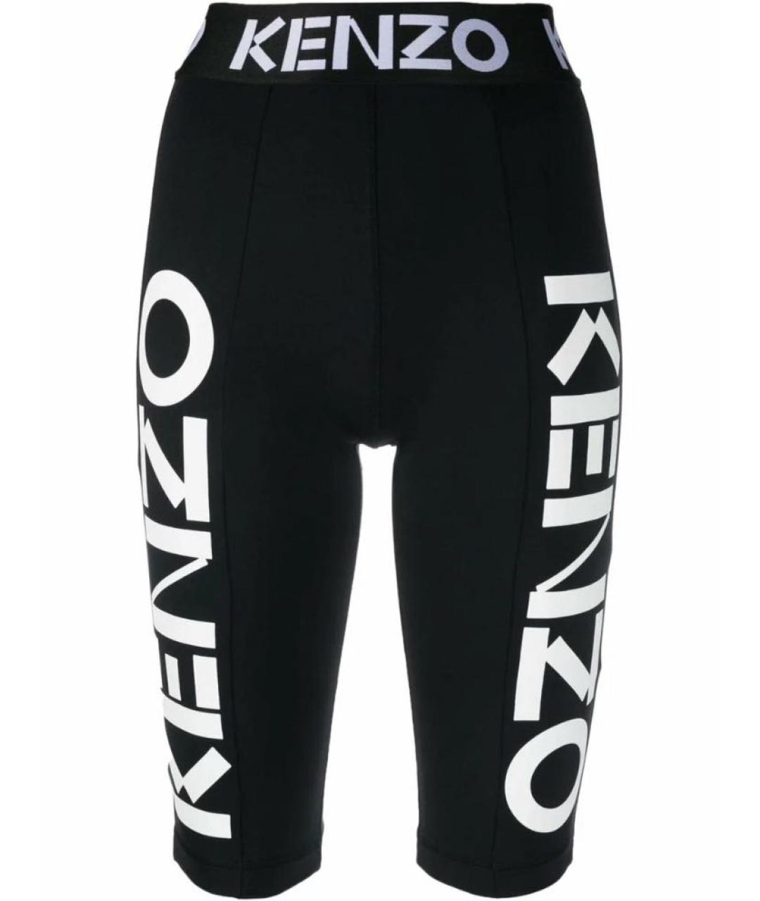 KENZO Черные полиамидовые леггинсы и велосипедки, фото 1