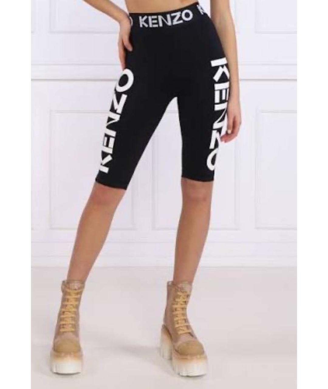 KENZO Черные полиамидовые леггинсы и велосипедки, фото 3