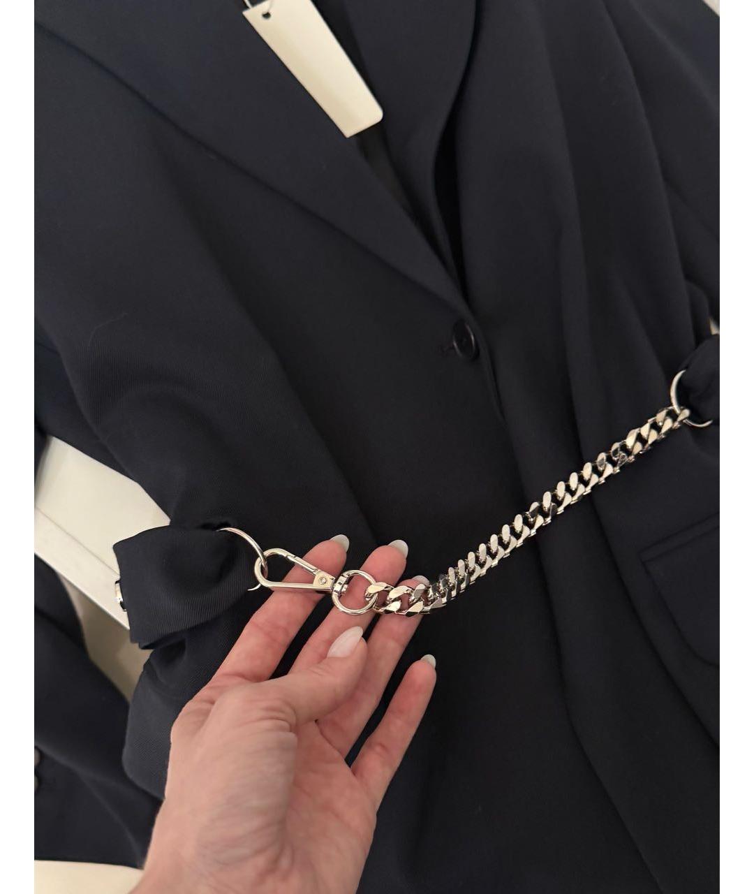 MAJE Темно-синий шерстяной костюм с брюками, фото 6