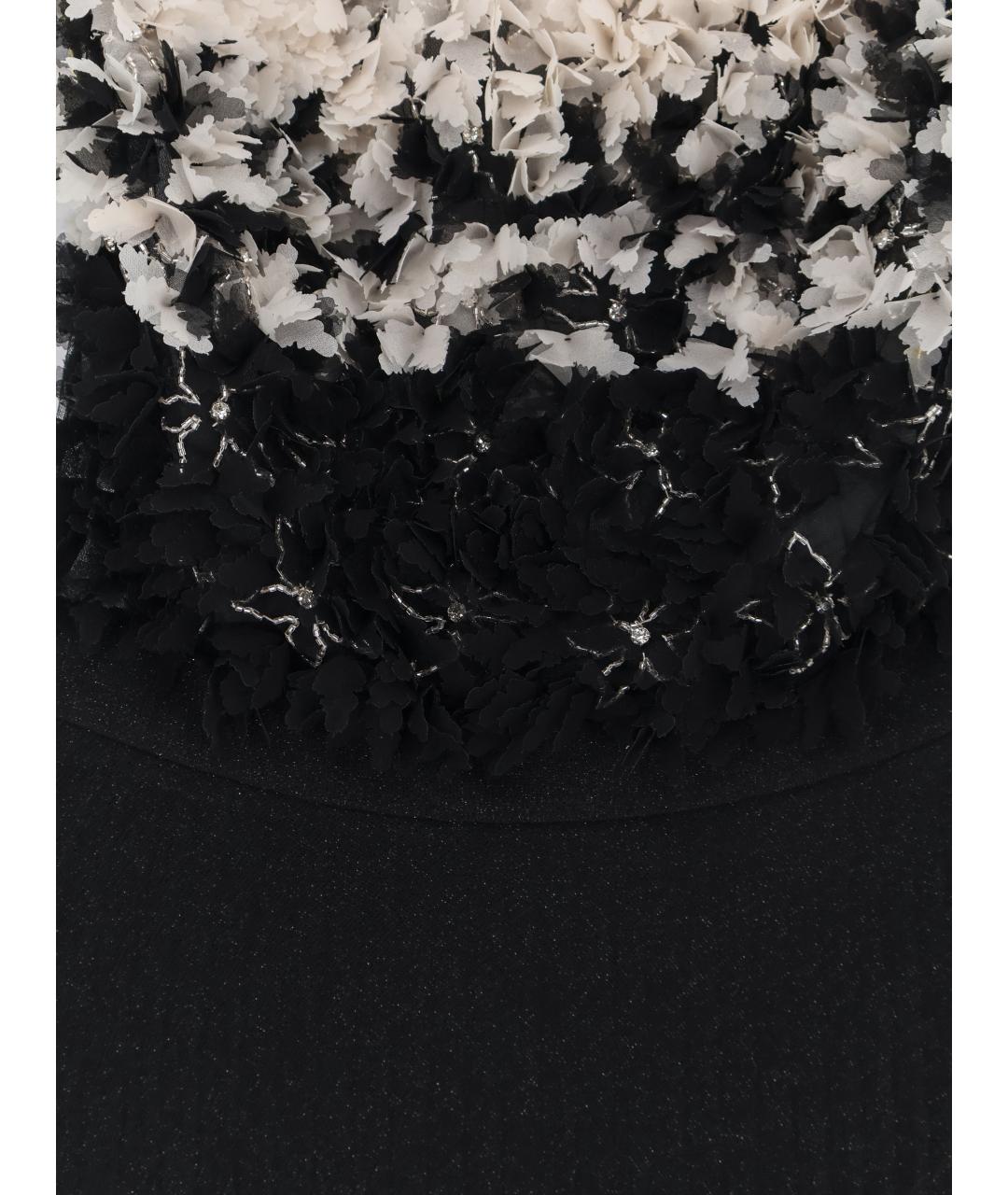 ELISABETTA FRANCHI Черное вискозное вечернее платье, фото 3