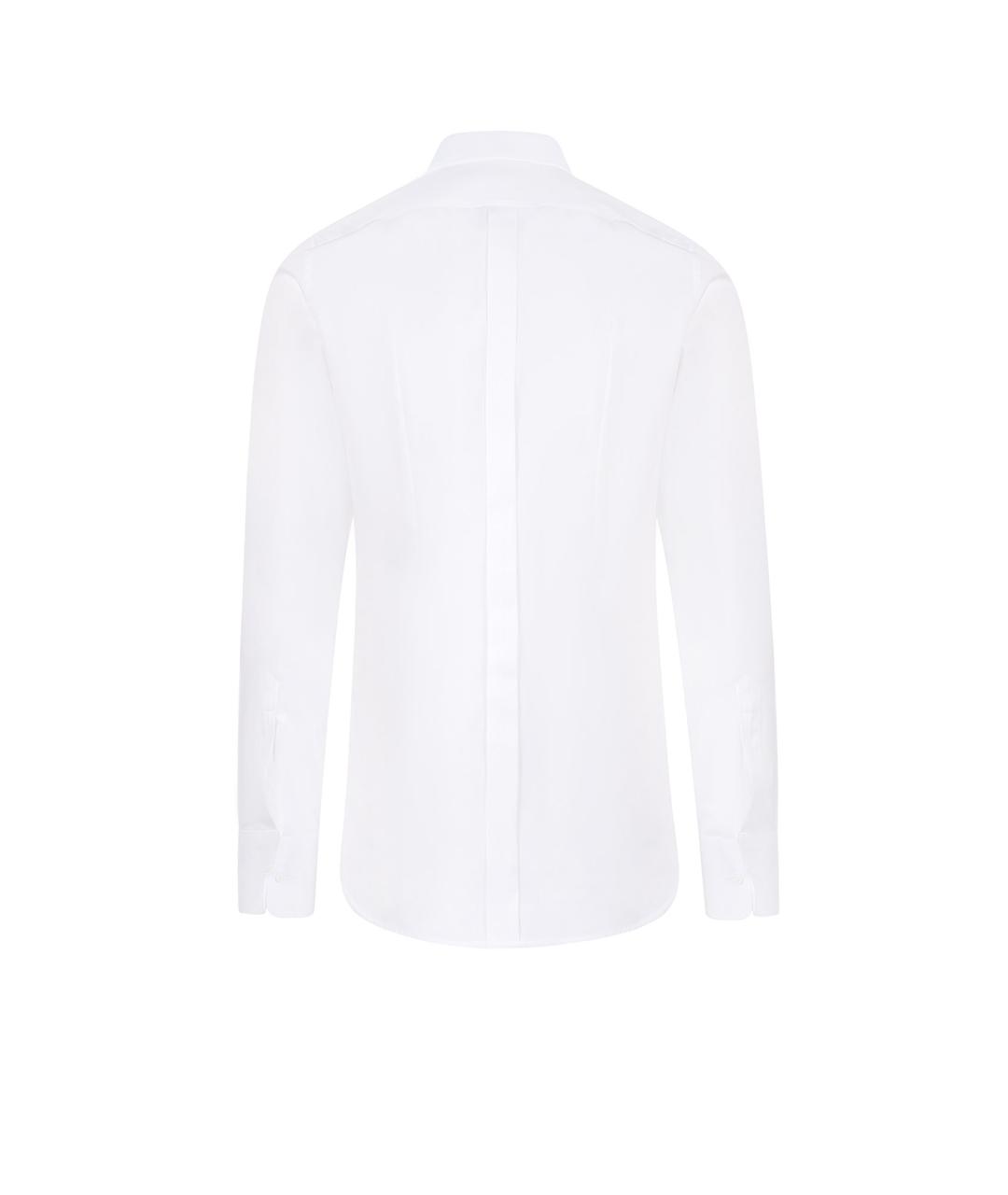 DOLCE&GABBANA Белая хлопковая классическая рубашка, фото 3