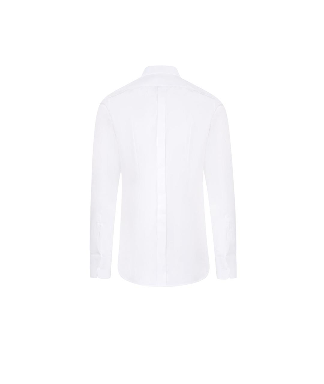 DOLCE&GABBANA Белая хлопковая классическая рубашка, фото 4