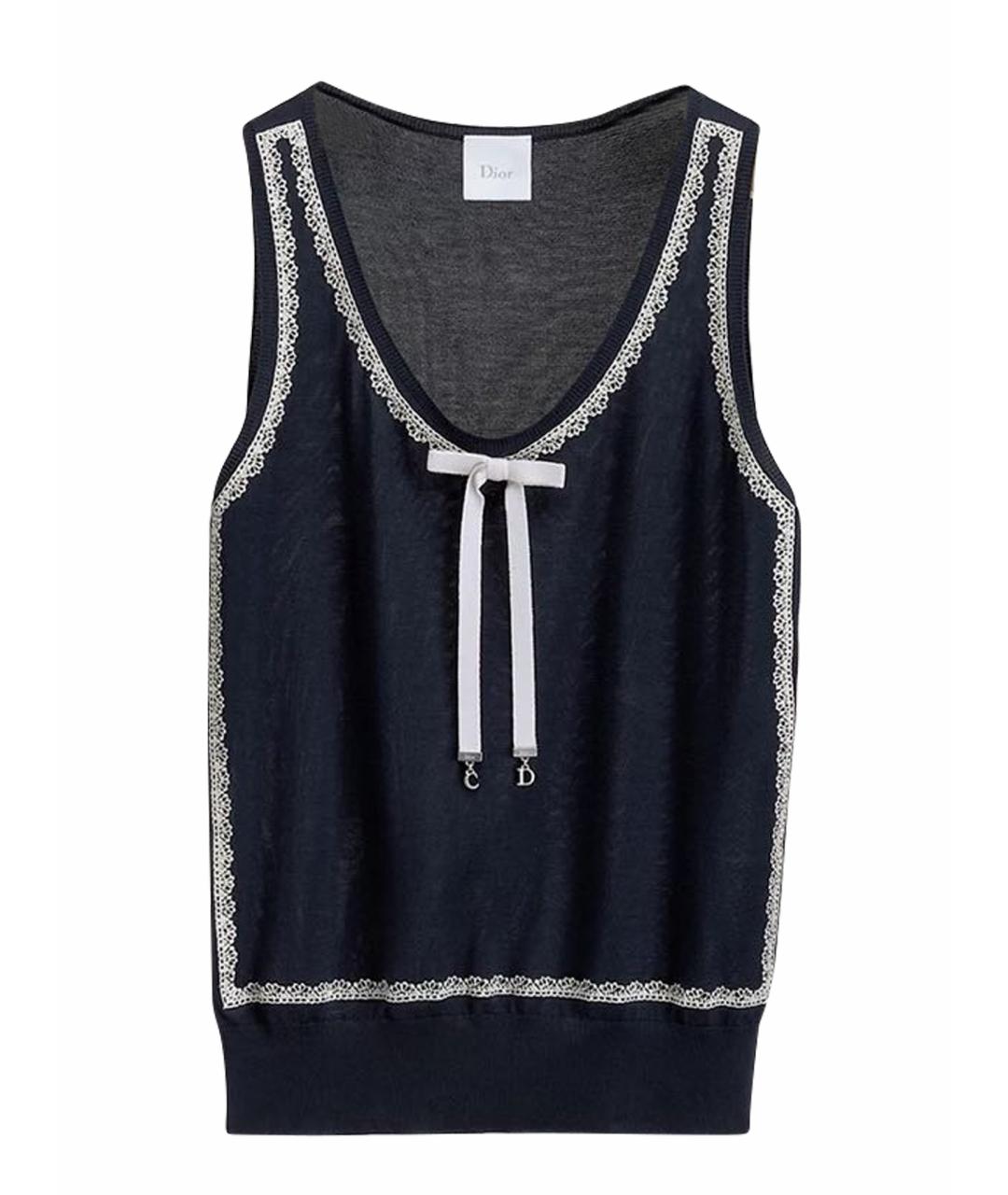 CHRISTIAN DIOR Темно-синий джемпер / свитер, фото 1