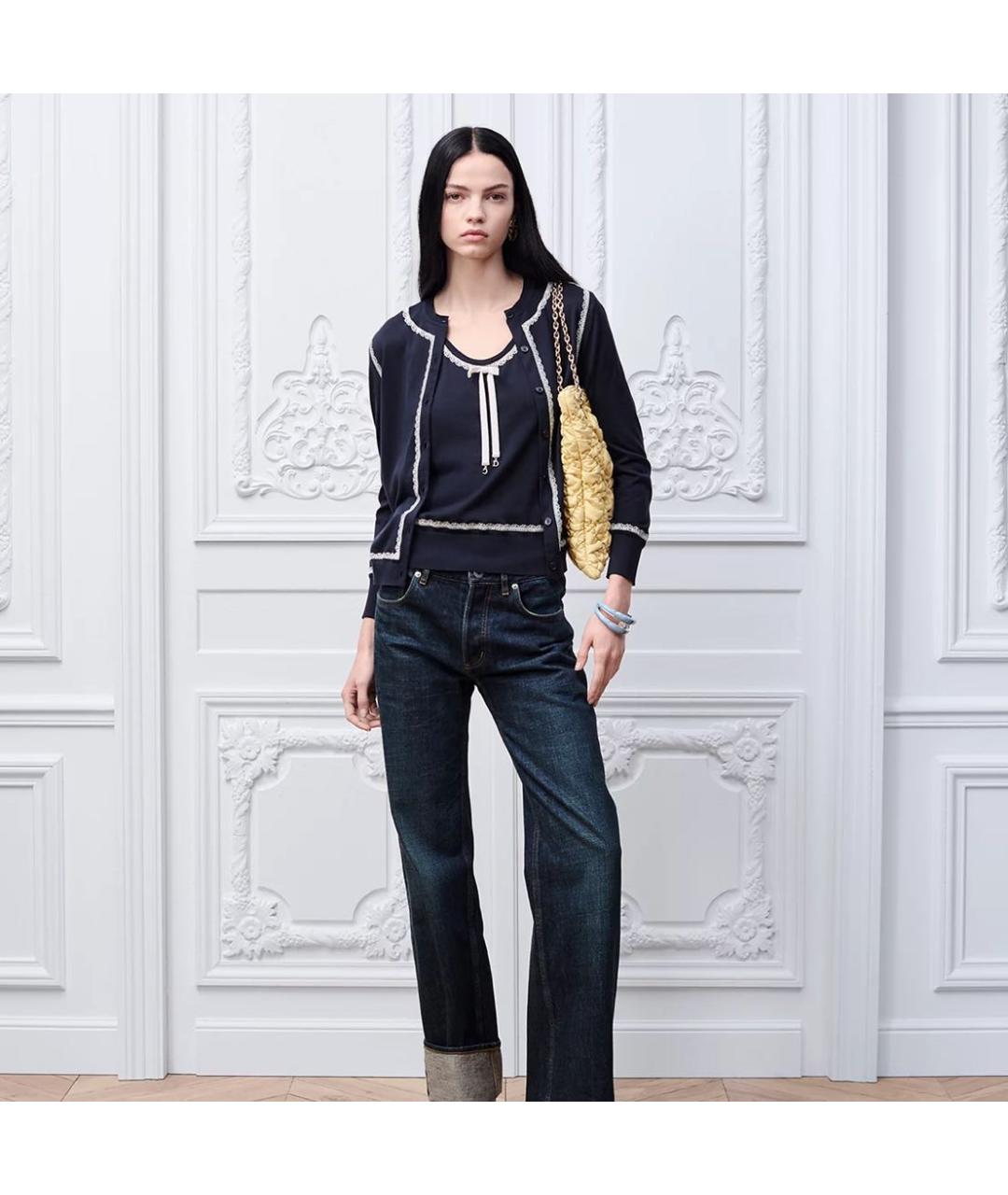 CHRISTIAN DIOR Темно-синий джемпер / свитер, фото 2