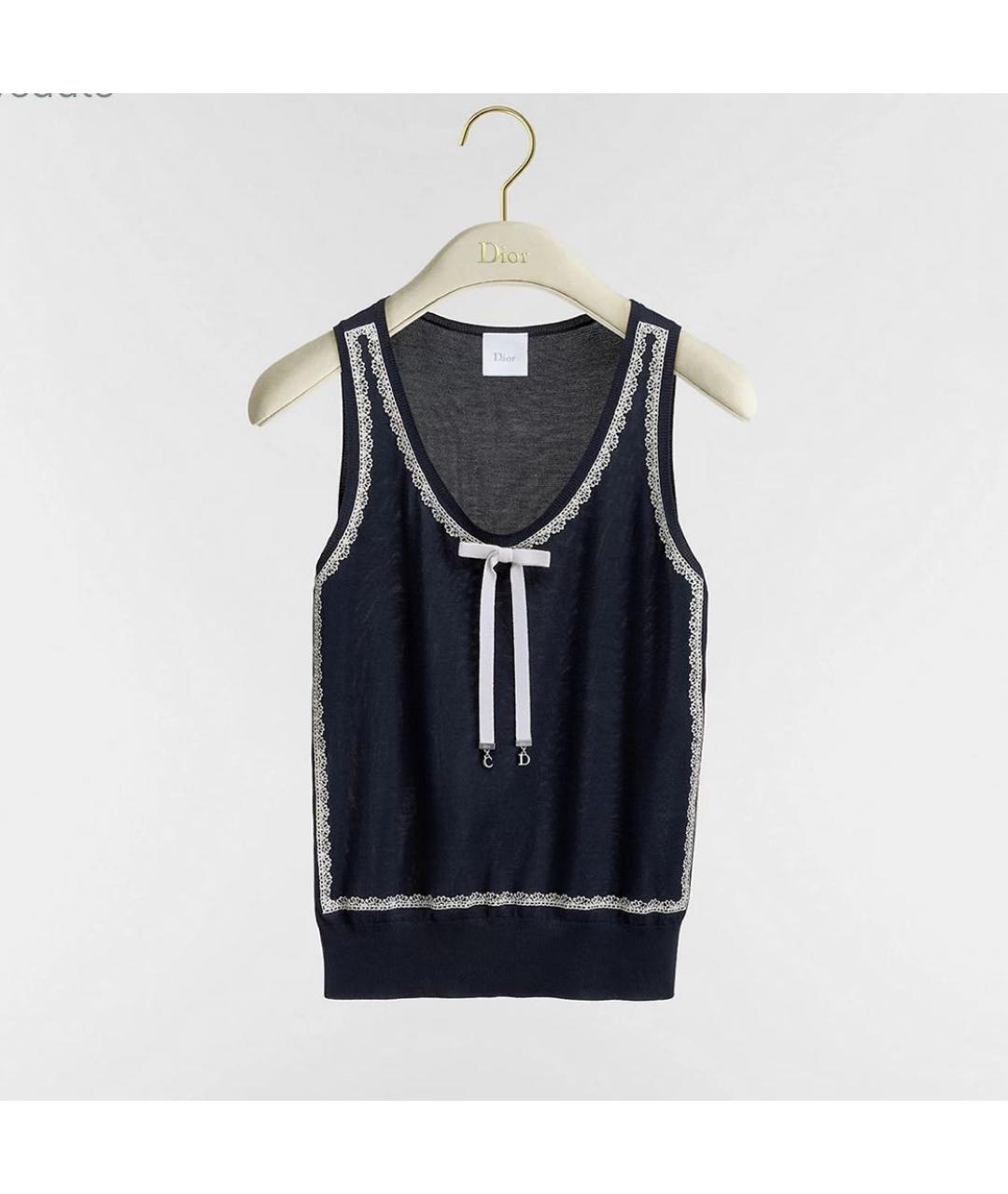 CHRISTIAN DIOR Темно-синий джемпер / свитер, фото 5