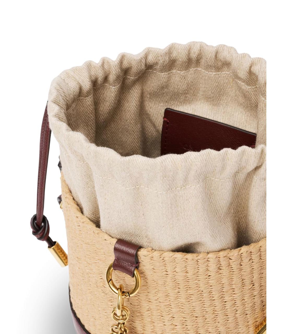 CHLOE Бежевая пелетеная сумка тоут, фото 4