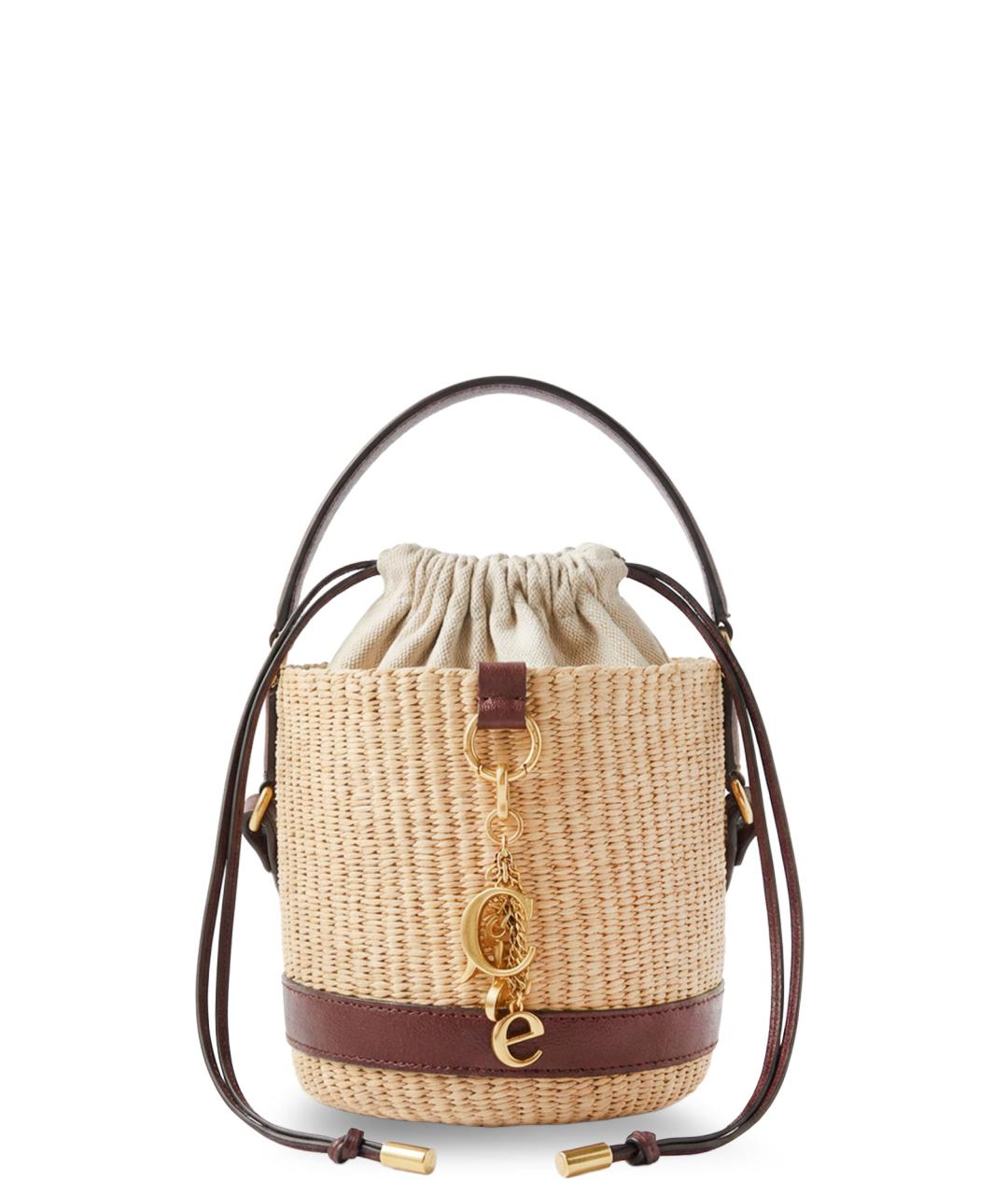 CHLOE Бежевая пелетеная сумка тоут, фото 1