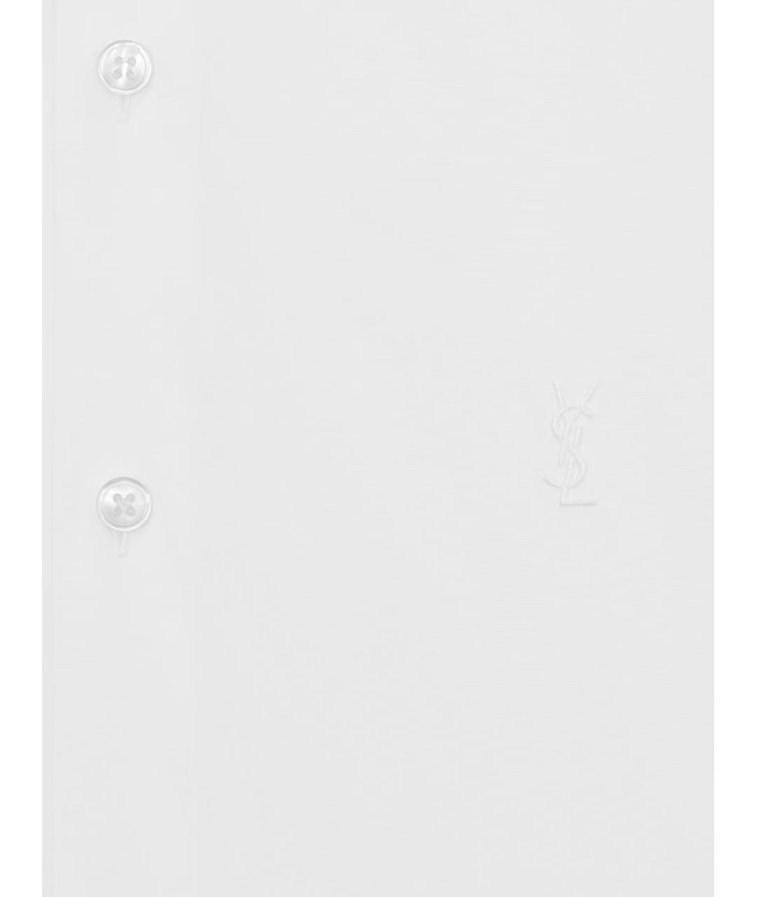 SAINT LAURENT Белая хлопковая классическая рубашка, фото 3