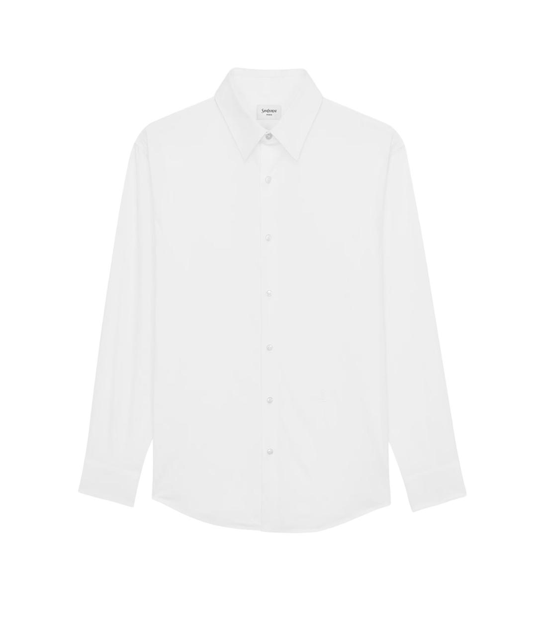 SAINT LAURENT Белая хлопковая классическая рубашка, фото 1