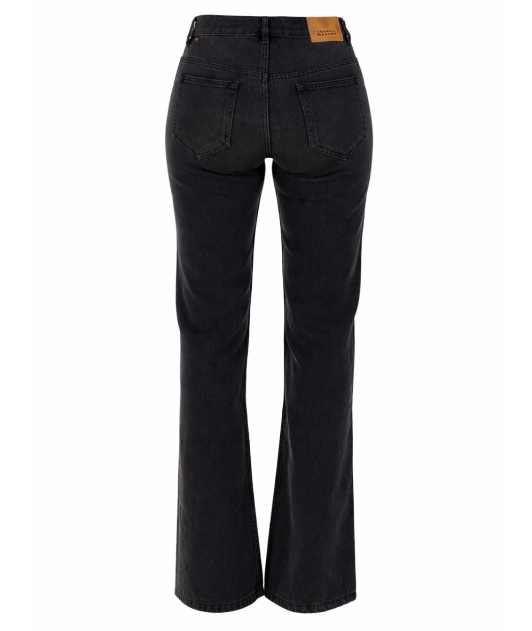 ISABEL MARANT Черные хлопковые прямые джинсы, фото 3