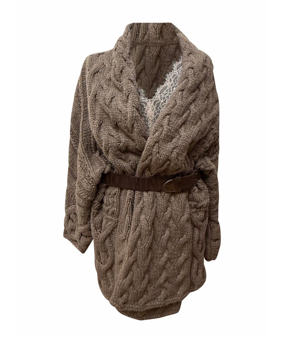 AGNONA Бежевый кашемировый кардиган, фото 1