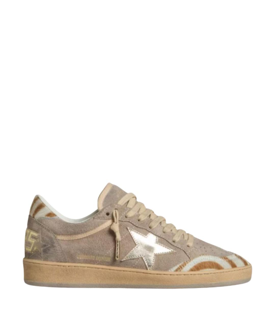 GOLDEN GOOSE DELUXE BRAND Серые кожаные кеды, фото 1
