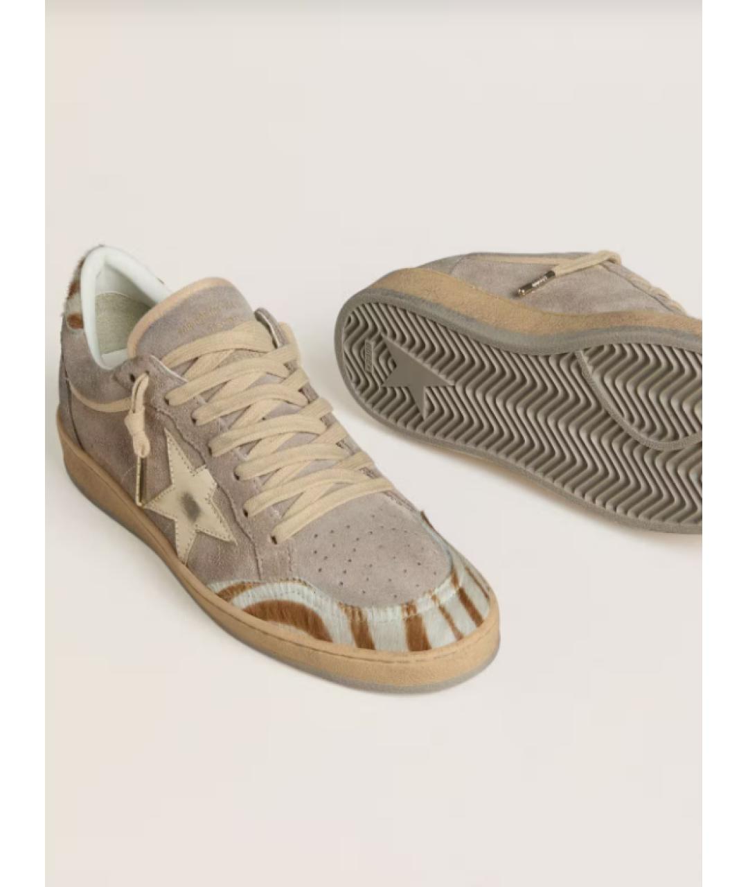 GOLDEN GOOSE DELUXE BRAND Серые кожаные кеды, фото 3