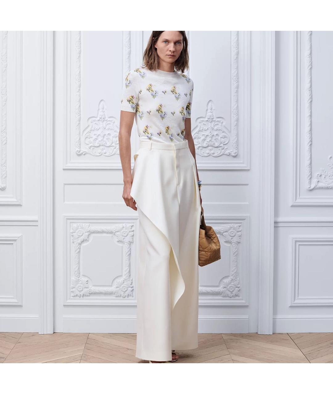 CHRISTIAN DIOR Белые брюки широкие, фото 3