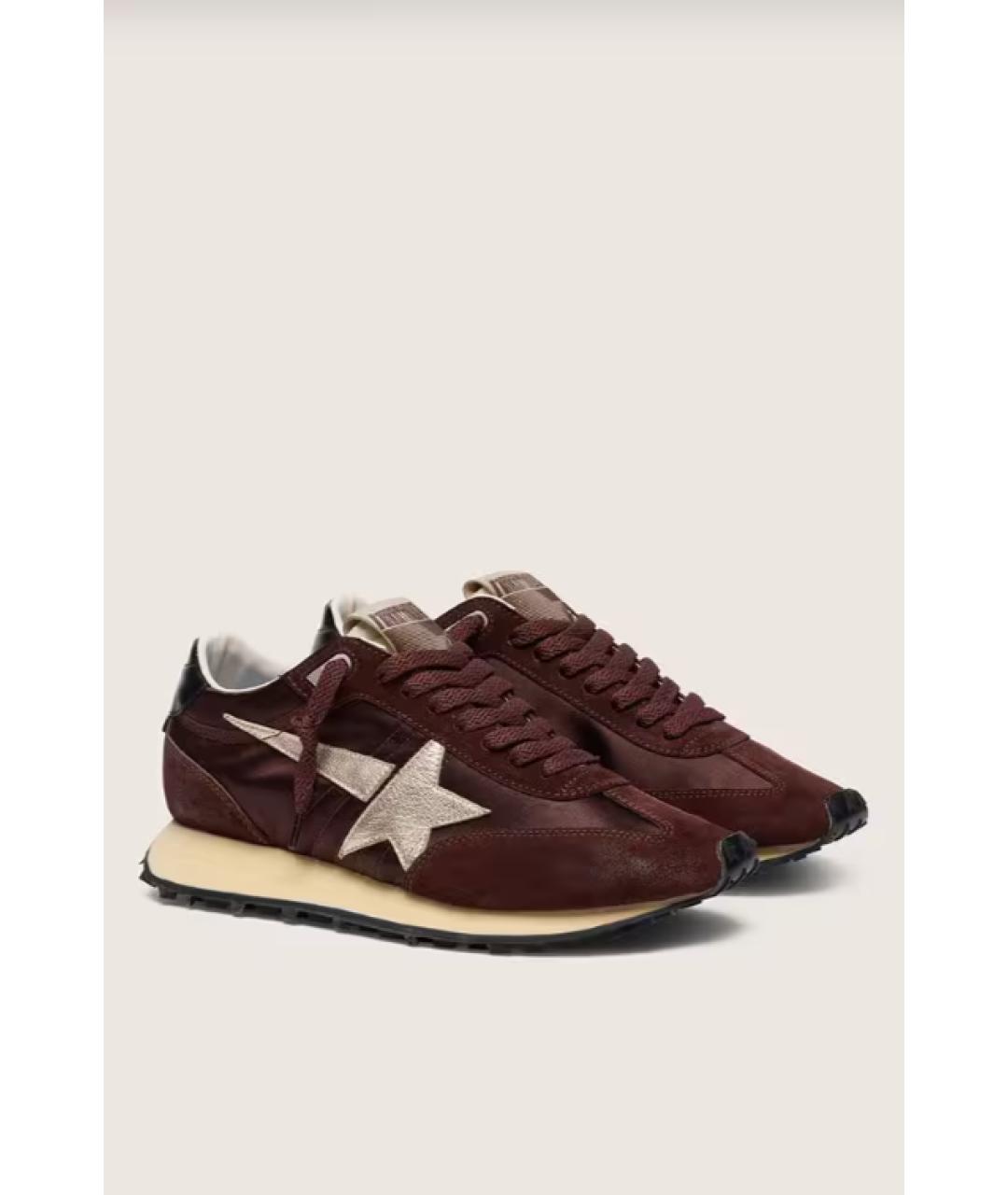 GOLDEN GOOSE DELUXE BRAND Коричневые текстильные кроссовки, фото 2