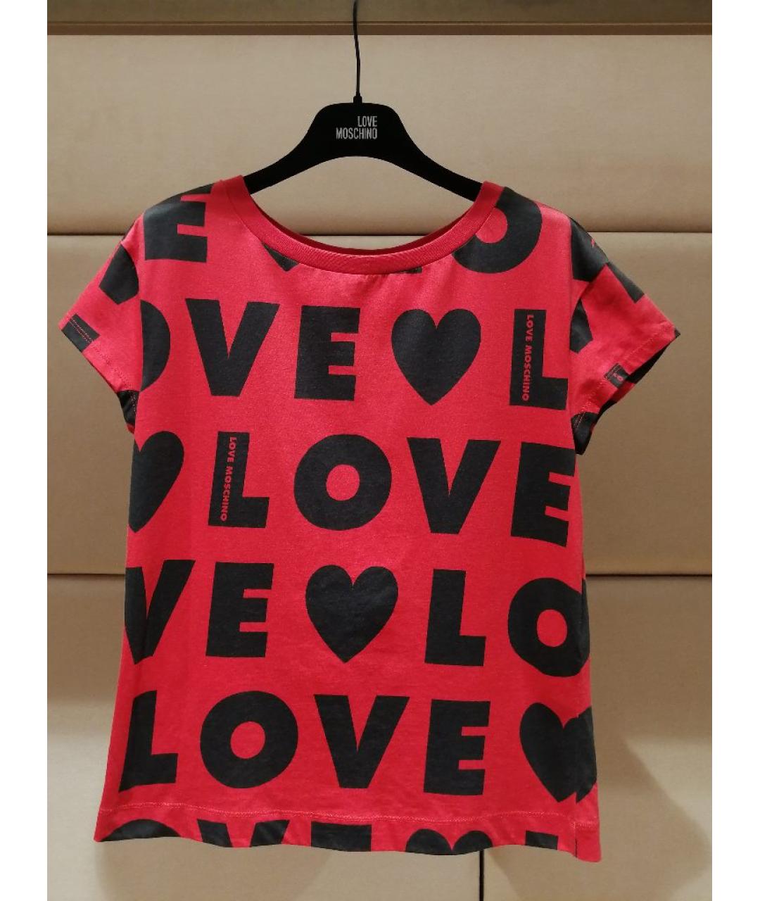 LOVE MOSCHINO Мульти хлопковая футболка, фото 3