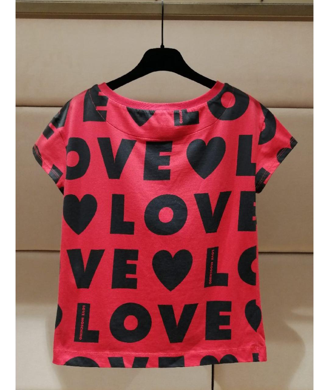 LOVE MOSCHINO Мульти хлопковая футболка, фото 2