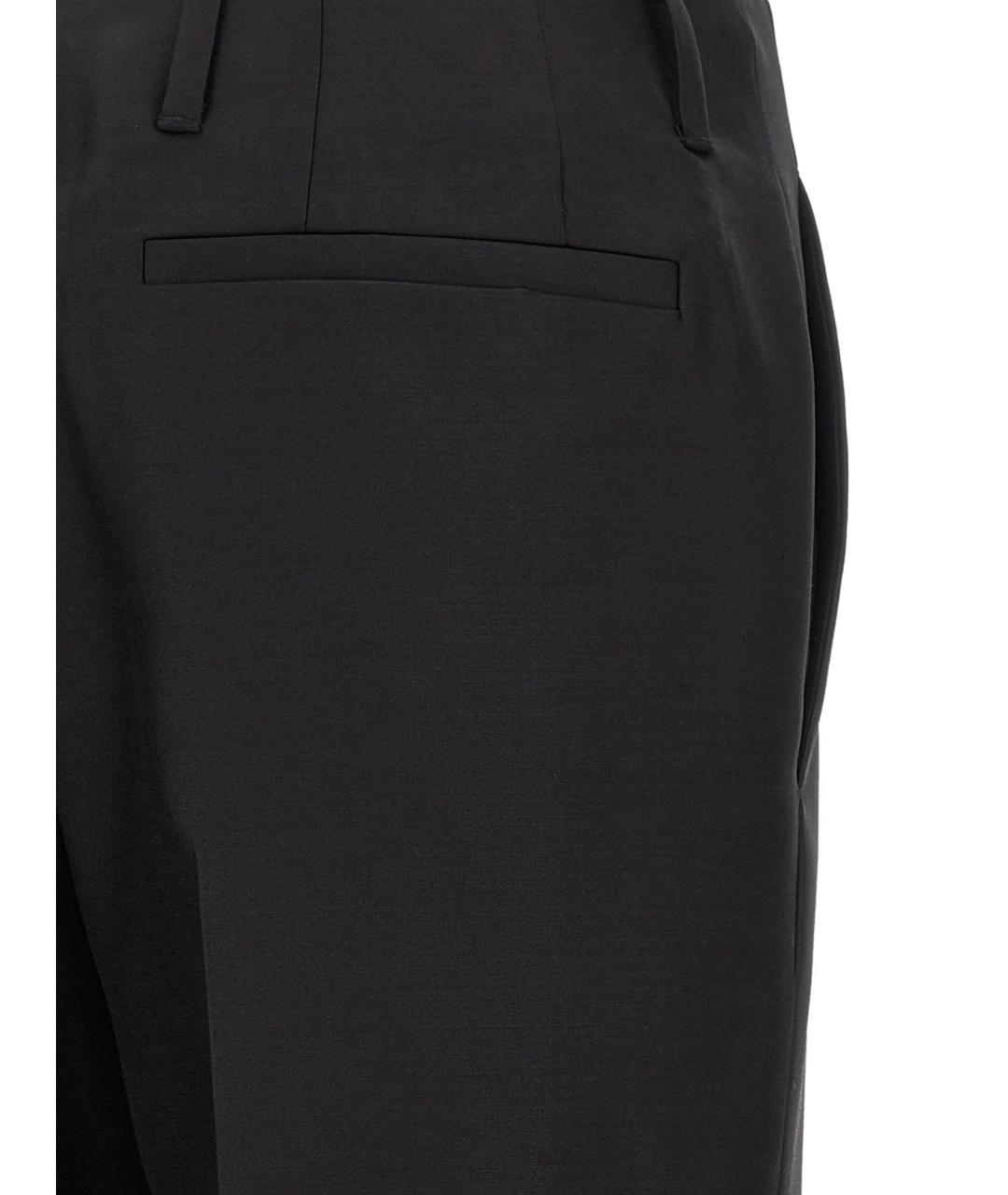 DRIES VAN NOTEN Черные прямые брюки, фото 3