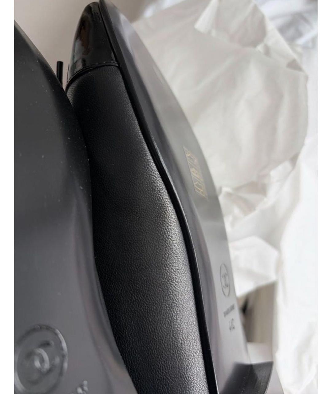 CHANEL Черные кожаные балетки, фото 7