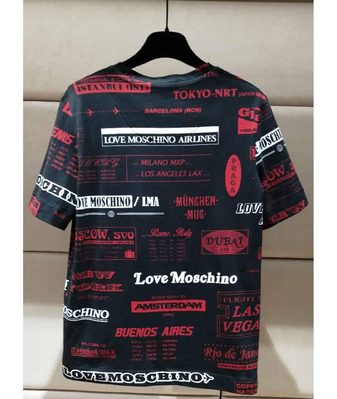 LOVE MOSCHINO Мульти хлопковая футболка, фото 2