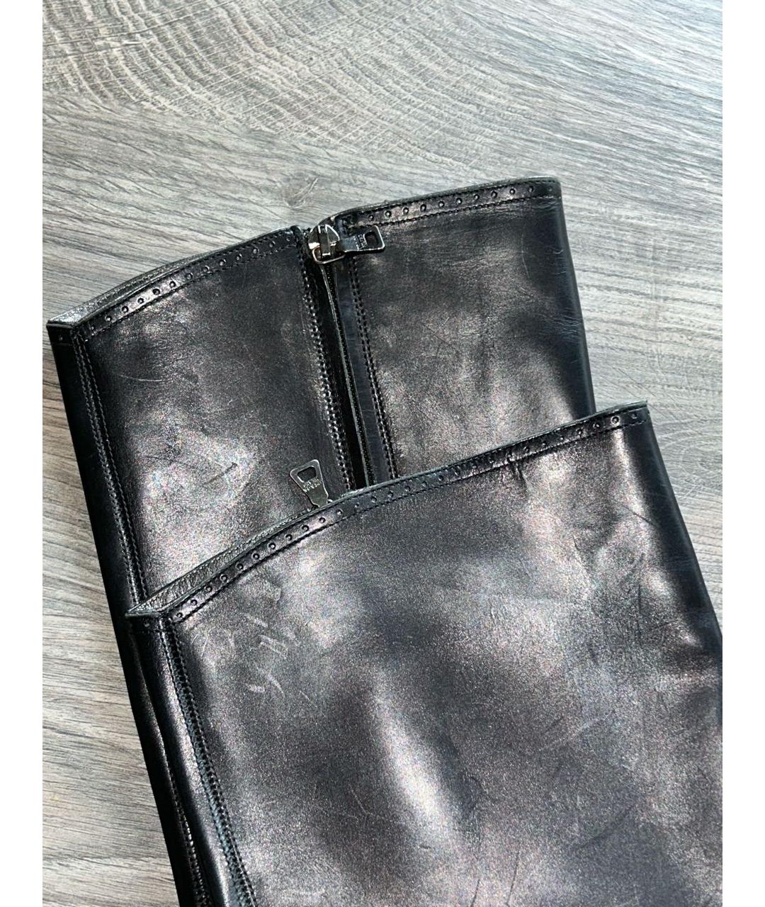 PRADA Черные кожаные сапоги, фото 8