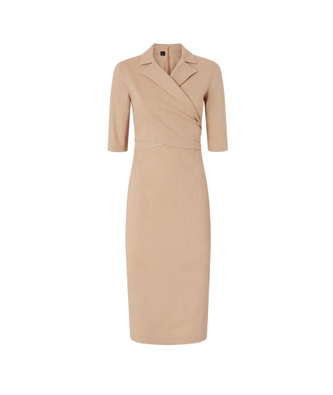 PINKO Бежевое повседневное платье, фото 3