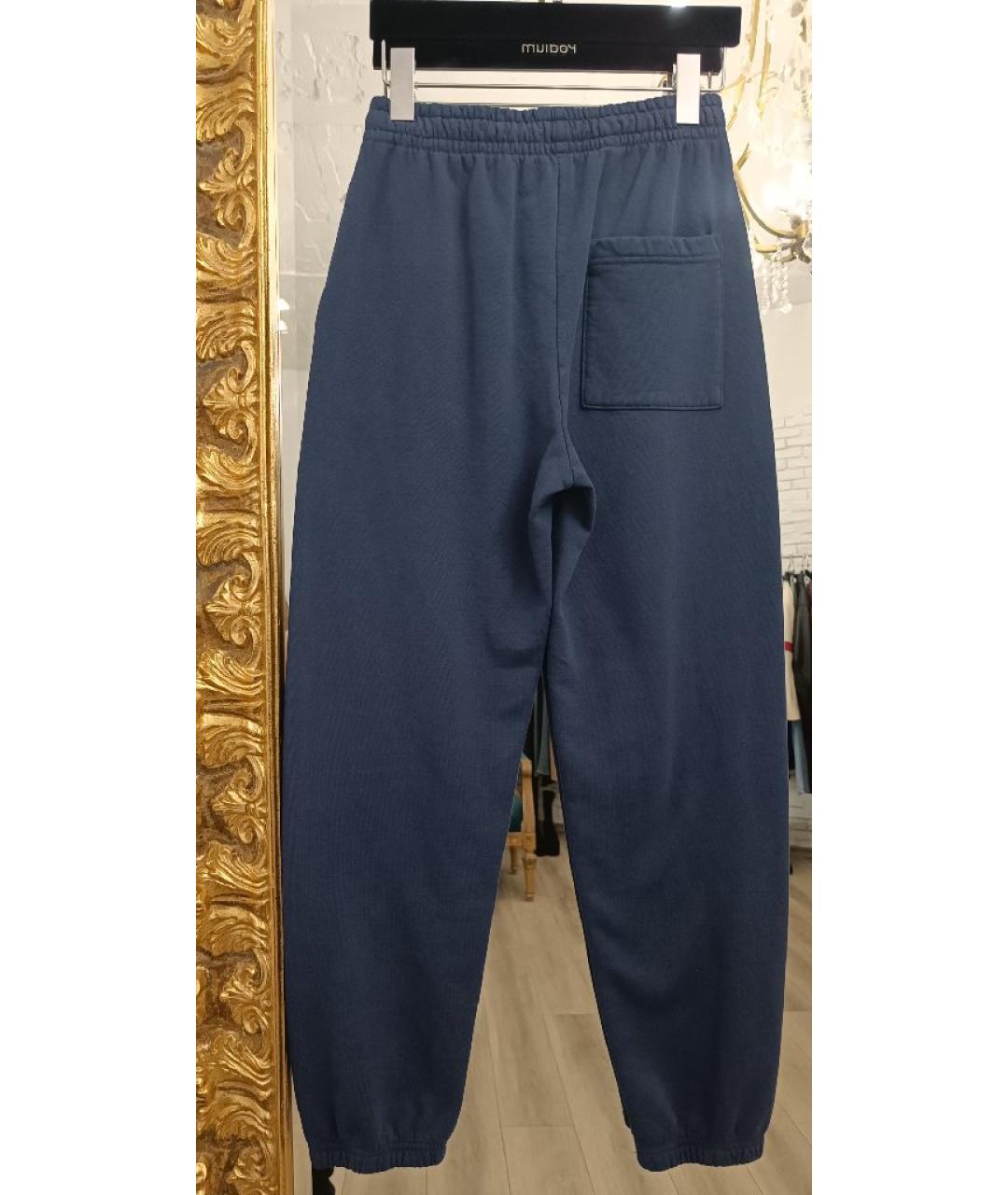 SPORTY AND RICH Темно-синие хлопковые спортивные брюки и шорты, фото 2