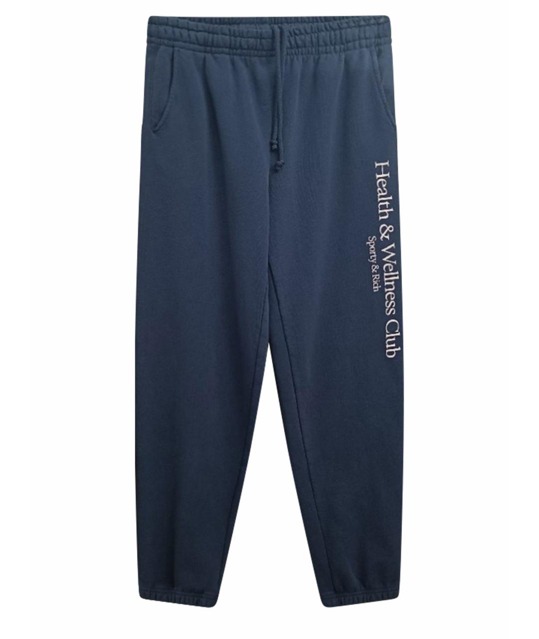 SPORTY AND RICH Темно-синие хлопковые спортивные брюки и шорты, фото 1