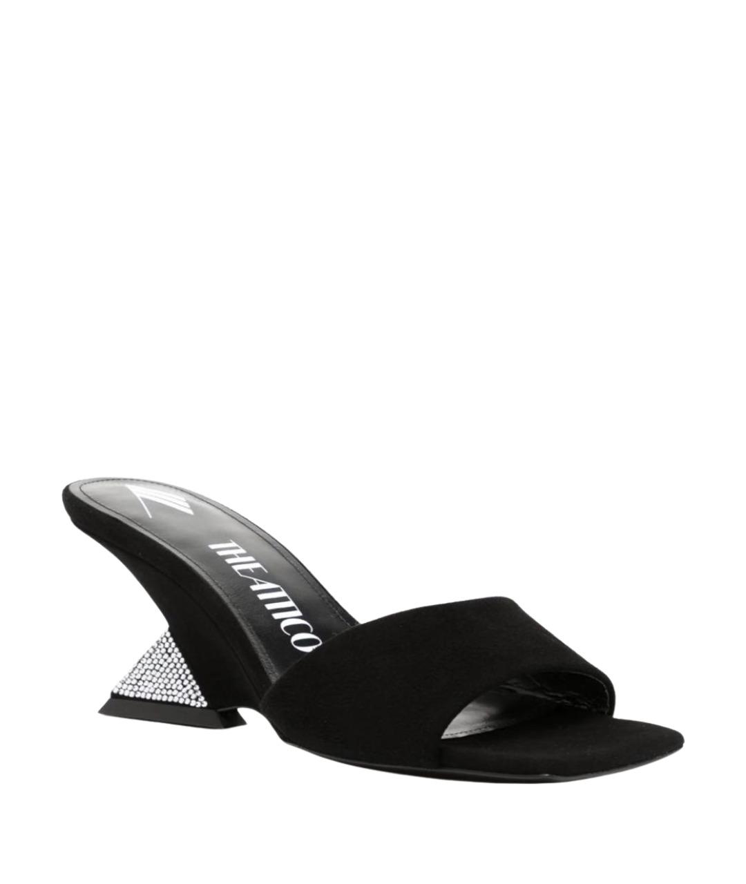 THE ATTICO Черные замшевые сабо, фото 1