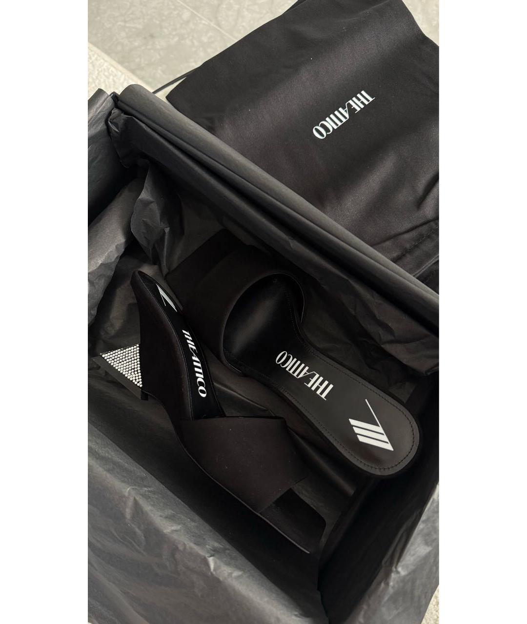 THE ATTICO Черные замшевые сабо, фото 8