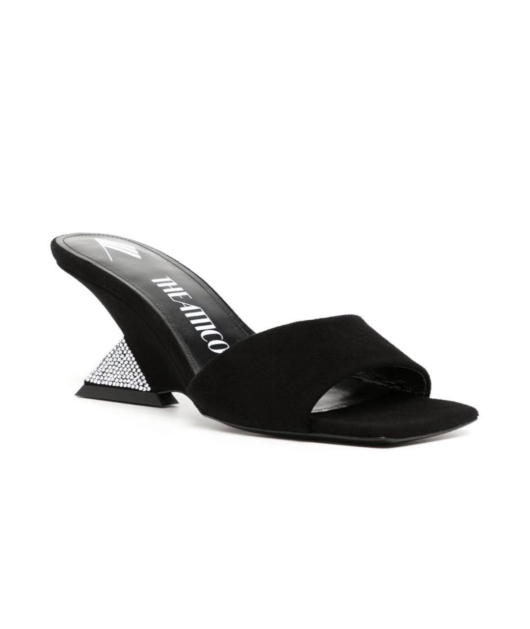 THE ATTICO Черные замшевые сабо, фото 9