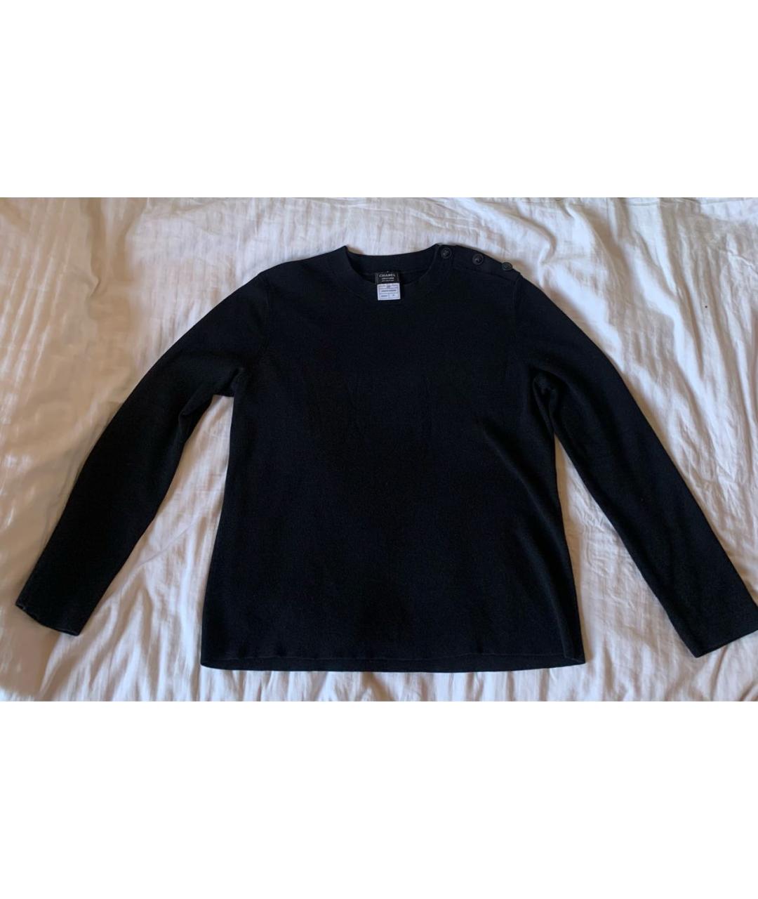 CHANEL Черный шерстяной джемпер / свитер, фото 7