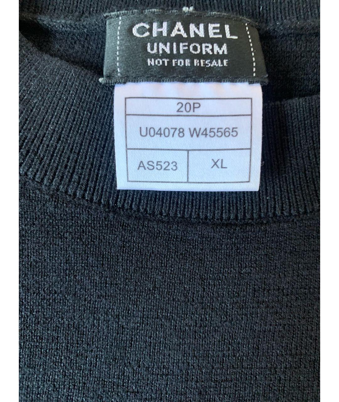 CHANEL Черный шерстяной джемпер / свитер, фото 2